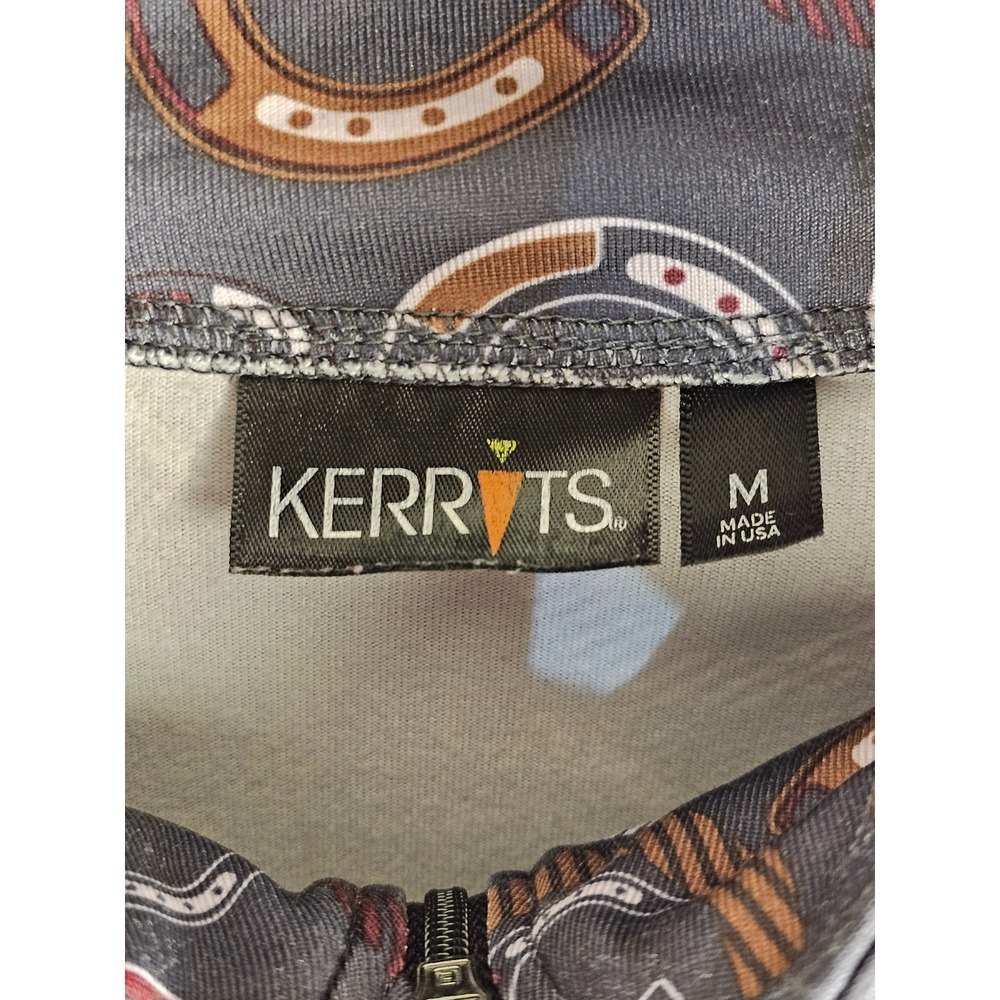 Kerrits Womens Horseshoe Print 1/4 Zip Pullover Medium - Picture 4 of 5